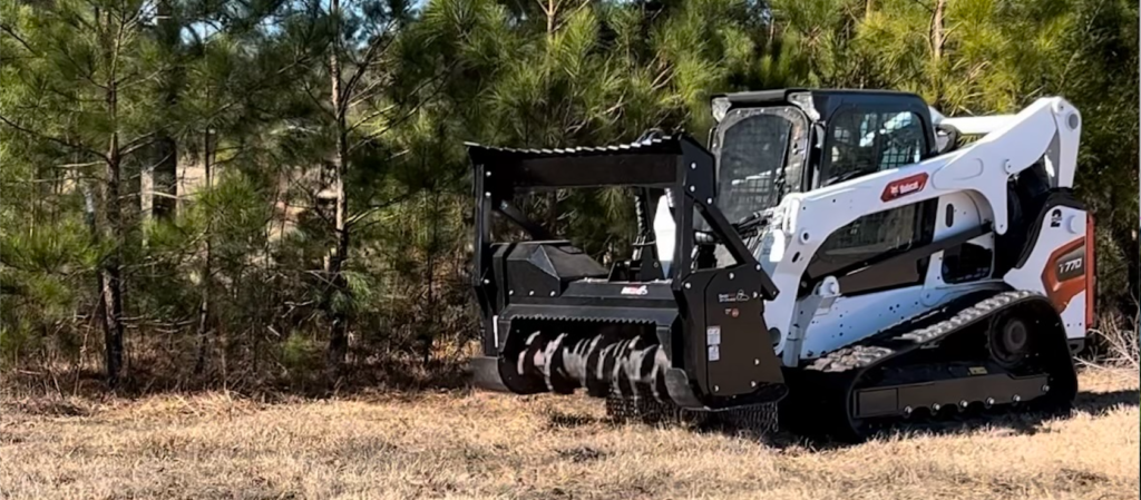 John Wayne Clearing and Grading Bobcat T770 with SkidPro SP900 Forestry Mulch Head